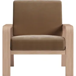 Sessel SIT & MORE "Kolding", braun (chocco), B:79cm H:91cm T:93cm, 100% Polyester, Sessel, Armlehnen aus Buchenholz in natur, verschiedene Bezüge und Farben