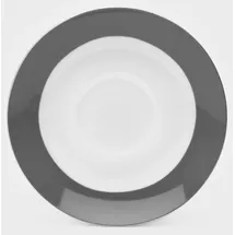 VAN WELL Vario Untertasse 14,5 cm grau/weiß 6er Set