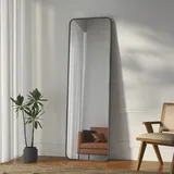 Boromal - 140x40cm Ganzkörperspiegel Standspiegel Spiegel Groß Wandspiegel Anlehnen an der Wand Rechteckig Schlafzimmerspiegel Schwarz