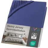 nyvi Spannbettlaken DreamScience Heavy Jersey 120 x 200 - 130 x 200 cm Blau