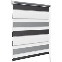 Woltu Doppelrollo 60 x 150 cm grau/weiß