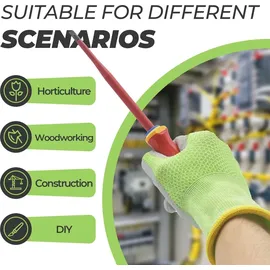 mustbau Arbeitshandschuhe 6 Pack,Gartenhandschuhe Montagehandschuhe, Wiederverwendbar, Größe:S