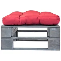 vidaXL Garten-Paletten-Hocker grau/rot