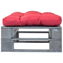 vidaXL Garten-Paletten-Hocker grau/rot