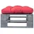 vidaXL Garten-Paletten-Hocker grau/rot