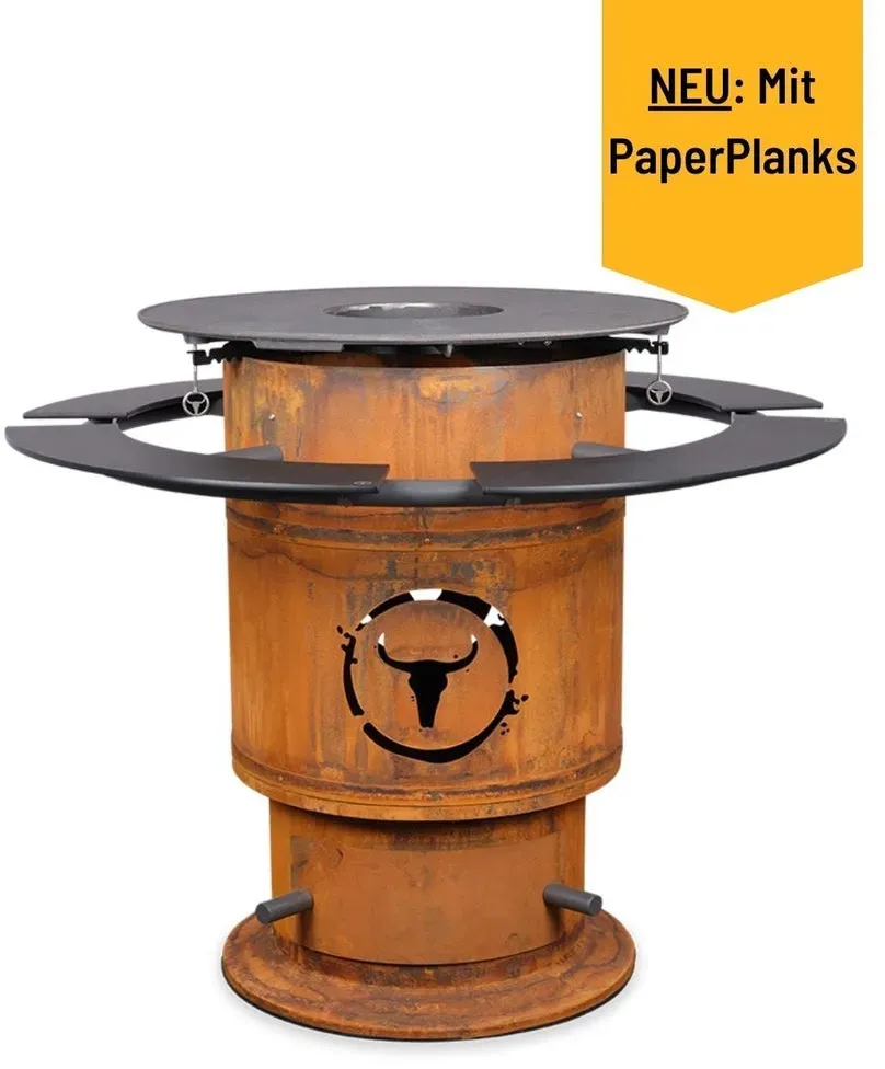 Moesta Bandit FirePlace inkl. Ablagen PaperPlank, schwarz & BBQ-Disk