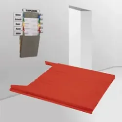 Eichner Wandsortierer "FLAT" Ablagefach, rot, für A4 hoch Belege