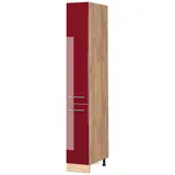 Vicco Apothekerschrank Fame-Line, Bordeaux Hochglanz/Goldkraft Eiche 30 cm