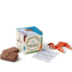 PLAYinCHOC Überraschungswürfel Tiere des Ozeans + Schokolade bio