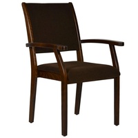 Devita Stuhl Seniorenstuhl Pflegestuhl Kerry - Verschiedene Sitzhöhen (Einzel), stapelbar, standfest, verschieden Sitzhöhe wählbar, versch. Bezüge wählbar braun