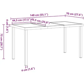 vidaXL Garten Essgruppe 5 pcs Beige Poly-Rattan