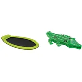 Intex 58836EU Mesh Mat - Aufblasbarer Wasserhängematte - 178 x 94 cm - Farblich Sortiert & Giant Gator Ride-On - Aufblasbarer Reittier - 203 x 114 cm