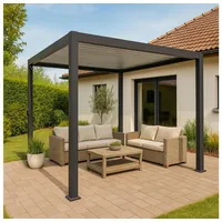 Green Spirit Lamellendach Pergola Mirador Classic 3x3 anthrazit Aluminium,