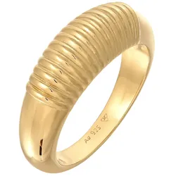 Elli PREMIUM Bandring Chunky Riffel Design 925 Ring Ringe   Damen 