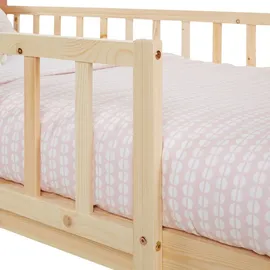 Homestyle4u Kinderbett 2606 90 x 200 cm Kiefer massiv rosa