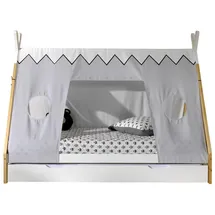 58 aufm Kessel ZELTBETT Karyn 7 206x158x98 aus Kiefer Massivholz in Weiß/natur | Gr.: onesize