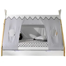 58 aufm Kessel ZELTBETT Karyn 7 206x158x98 aus Kiefer Massivholz in Weiß/natur | Gr.: onesize