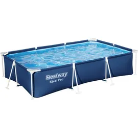 BESTWAY Steel Pro Frame Pool 300 x 201 x 66 cm inkl. Filterpumpe