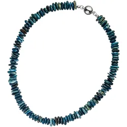 Kette ohne Anhänger JOBO "Edelsteinkette mit Apatit", grün, Halsketten, Damen, Metall, L: 45cm, 45 cm