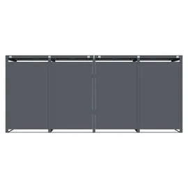 FM-SOLAR Mülltonnenbox 265 x 80 x 116 cm holzoptik