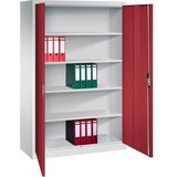 Californian Products CP Stahlschrank C 2000 Acurado 9480-000 S10589 lichtgrau, rubinrot 120,0 x 50,0 x 195,0 cm, aufgebaut