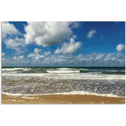 Wandbild ARTLAND "Meeresblick Strand Paal", blau (farbe bild(er): blau), B:120cm H:80cm, Bilder, als Alubild, Outdoorbild, Poster, Wandaufkleber in verschied. Größen
