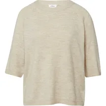 s.Oliver Kurzarmpullover Strickpullover Beige 34