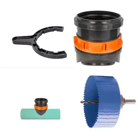 tecuro Schraubabzweig DN 160 zur Erdmontage an KG-Rohr DN 400 mm