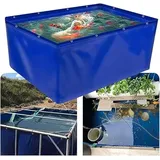 Wasserdichter Plastiktütenpool, PVC-Teiche mit Ablassventil – Aquarium Pool Teich, Faltbarer Fischteich Leinwand Kulturteich für Notwasserversorgung
