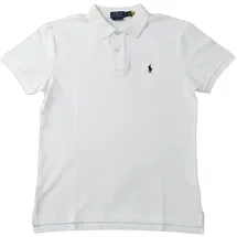Ralph Lauren Custom Slim Fit Piquet Poloshirt weiß M