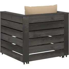 vidaXL Garten-Lounge-Set 2-tlg. grau