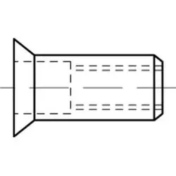 Blindnietmuttern Alu-Legierung Senkkopf M 5 / 3,5 - 6,0 S