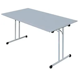Lüllmann Klapptisch Besprechungstisch Kantinentisch Verkaufstisch Schreibtisch 140 x 80 cm RAL 7035 Lichtgrau
