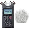 Tascam DR-40X Audio-Recorder mit Fell- Windschutz, Audiorecorder