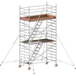 Hymer Treppen-Fahrgerüst mit Ausleger 2,95x1,50m, Reichhöhe 6,4 m