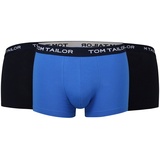 TOM TAILOR Herren Boxershorts, 3er Pack - Hip Pants, Buffer G4, Boxer Brief, Uni Blau S