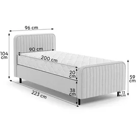 beautysofa Lami 90 x 200 cm H2 Beige