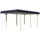 SKANHOLZ Carport Wendland 3,62 x 6,28 m schiefergrau inkl. EPDM-Dach