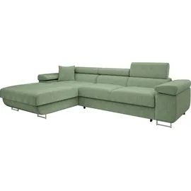 Mirjan24 Ecksofa Torezio Mini Cord 2-Sitzer Grün