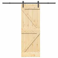 vidaXL Narvik rechts 70 x 210 cm Natürlich/Schwarz