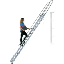 FACAL S15/27B Regaleinhängeleiter mit Traverse Aluminium S600 12 Stufen