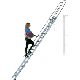 FACAL S15/27B Regaleinhängeleiter mit Traverse Aluminium S600 12 Stufen