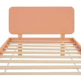 Homestyle4u Kinderbett 90 x 200 cm Kiefer massiv rosa