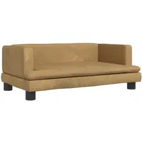 vidaXL Kindersofa Braun 80x45x30 cm Samt