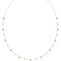 Swarovski Imber lange Halskette, Rundschliff, Weiß, Goldlegierungsschicht