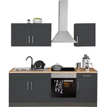 kochstation KS-Stockholm Küchenzeile 210 x 60 x 0 cm grau