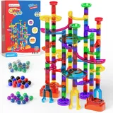 150 tlg Murmelbahn Transparent Mehrfarbig Kugelbahn Logikspielzeug STEM Baukaste
