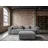 mit Hocker Cord grau