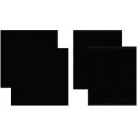 DDDDD Geschirrtuch Logo, (Set, 4-tlg., Combi-Set: 2x Küchentuch 50 x 55 cm + 2x Geschirrtuch 60 x 65 cm) schwarz