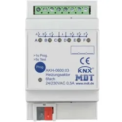 MDT technologies Heizungsaktor 6-fach 3TE REG, 24-230VAC AKH-0600.03